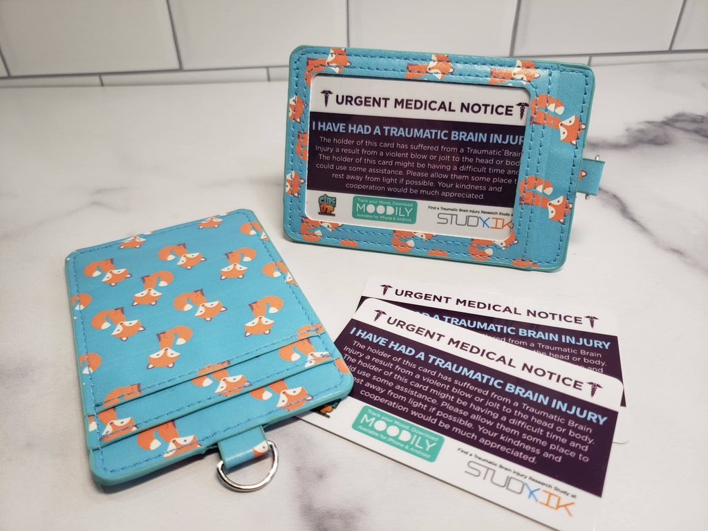 Traumatic Brain Injury Assistance Card - 3 pack with Cardholder!
