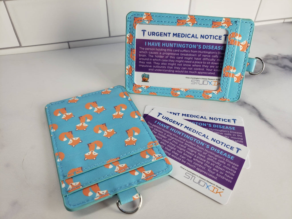 Huntington's Disease Assistance Card - 3 pack with Cardholder!