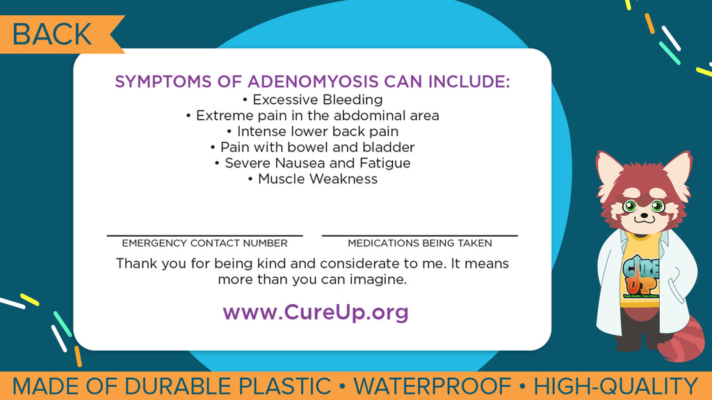 Adenomyosis Assistance Card - 3 Pack