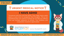 Load image into Gallery viewer, ADHD Assistance Card - 3 pack with Cardholder!