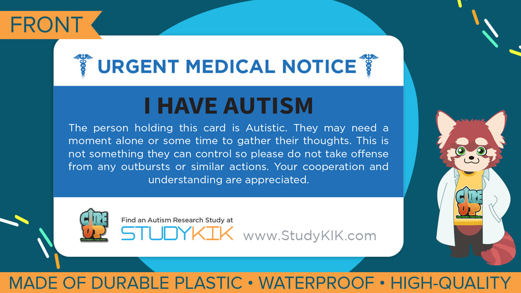 Autism Assistance Card - 3 Pack