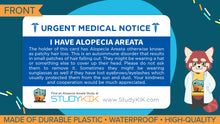 Load image into Gallery viewer, Alopecia Areata Assistance Card - 3 Pack