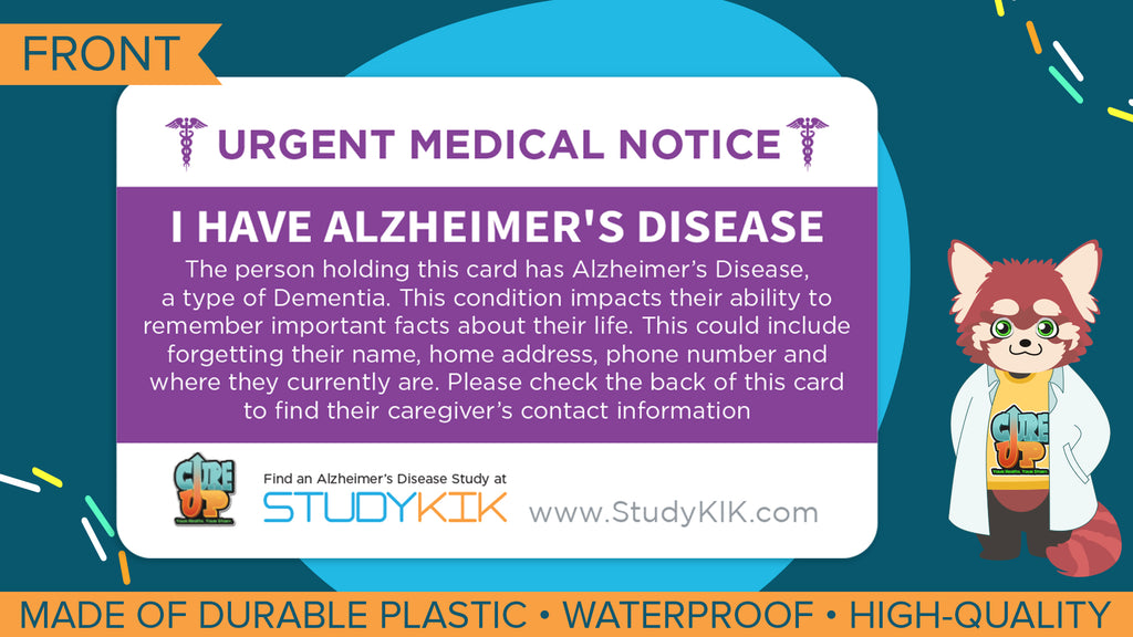 Alzheimer's Disease Assistance Card - 3 Pack