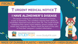 Alzheimer's Disease Assistance Card - 3 Pack
