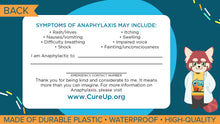 Load image into Gallery viewer, Anaphylactic - Anaphylaxis Assistance Card - 3 Pack