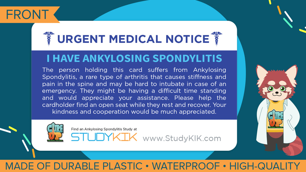 Ankylosing Spondylitis Assistance Card - 3 Pack