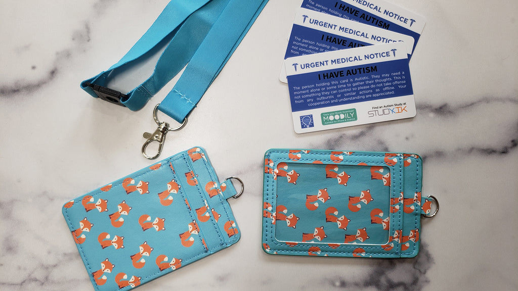 Autism Assistance Card - 3 pack with Cardholder and Lanyard!
