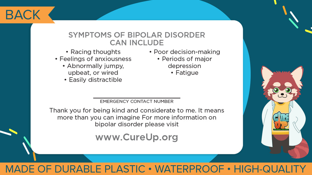 Bipolar Disorder Assistance Card - 3 Pack