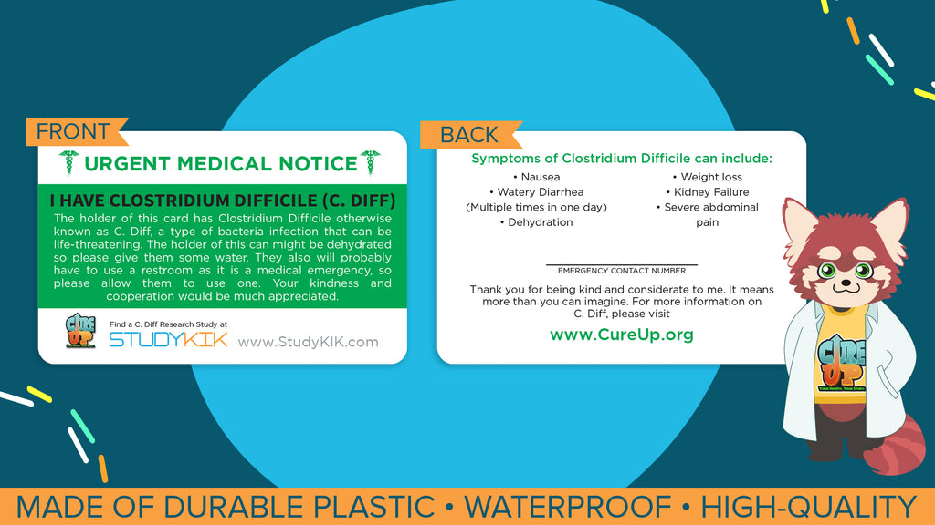 Clostridium Difficile Assistance Card (C.Diff) - 3 Pack