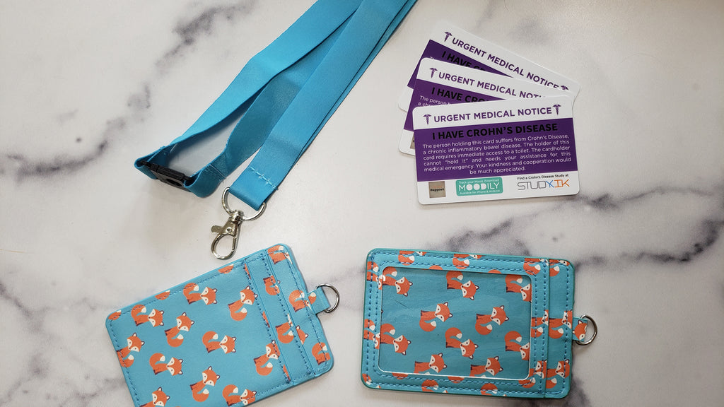 Crohn's Disease Assistance Card - 3 pack with Cardholder!