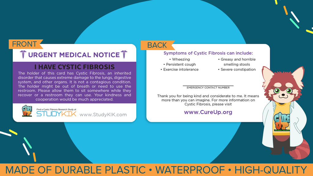 Cystic Fibrosis Assistance Card - 3 pack with Cardholder!