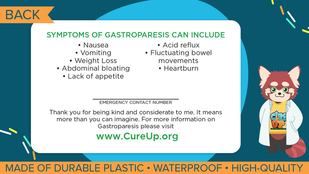 Gastroparesis Assistance Card - 3 Pack