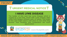 Load image into Gallery viewer, Lyme Disease Assistance Card - 3 Pack