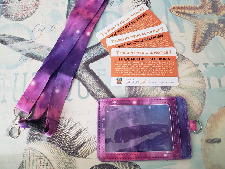 Multiple Sclerosis Assistance Card - 3 pack with Cardholder!