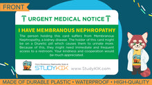 Load image into Gallery viewer, Membranous Nephropathy Assistance Card - 3 Pack