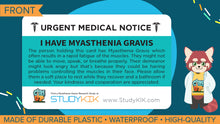 Load image into Gallery viewer, Myasthenia Gravis Assistance Card - 3 Pack