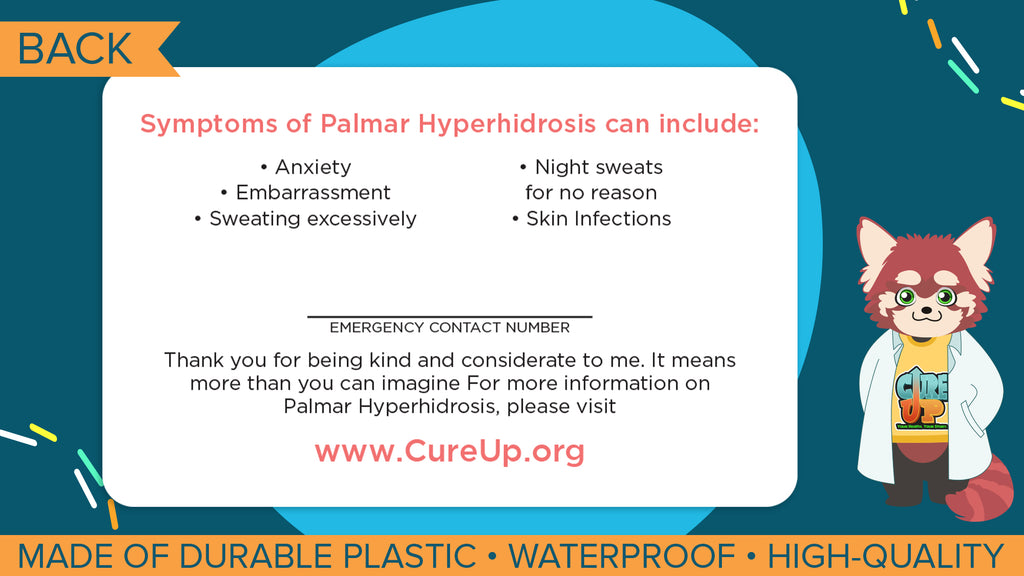 Palmar Hyperhidrosis Assistance Card - 3 Pack