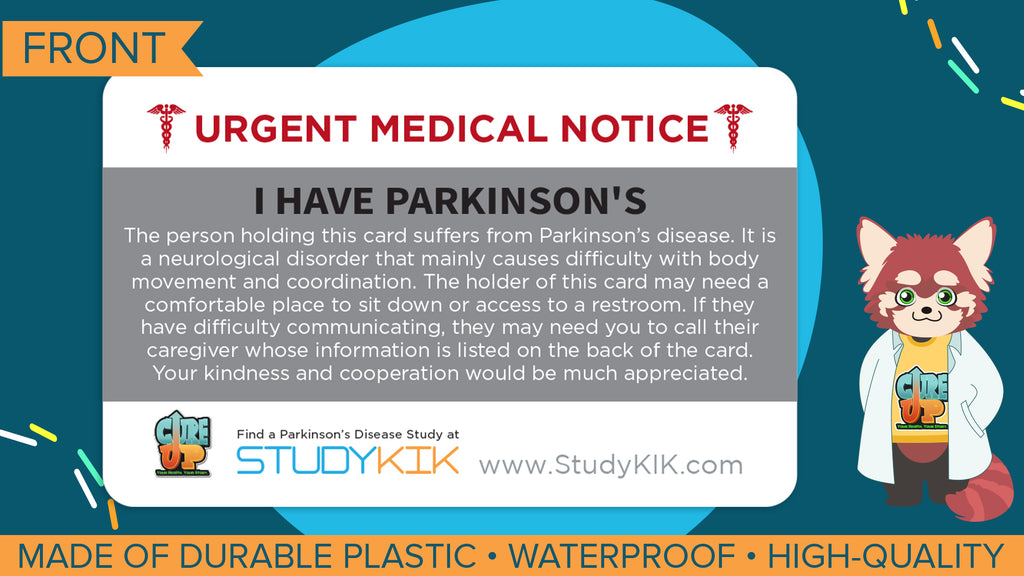 Parkinson's Disease Assistance Card - 3 Pack