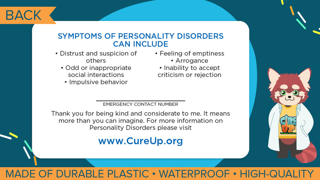 Personality Disorder Assistance Card - 3 Pack