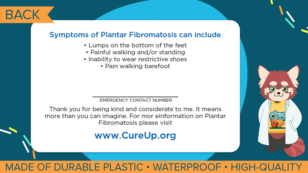 Plantar Fibromatosis Assistance Card - 3 Pack