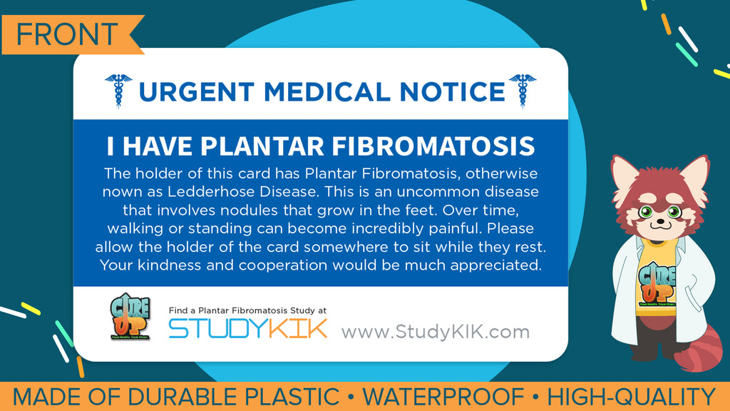 Plantar Fibromatosis Assistance Card - 3 Pack