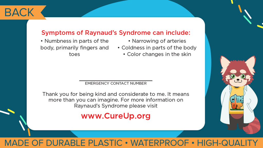 Raynaud's Syndrome Assistance Card - 3 Pack
