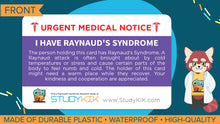 Load image into Gallery viewer, Raynaud&#39;s Syndrome Assistance Card - 3 Pack