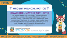 Load image into Gallery viewer, Rheumatoid Arthritis Assistance Card - 3 Pack