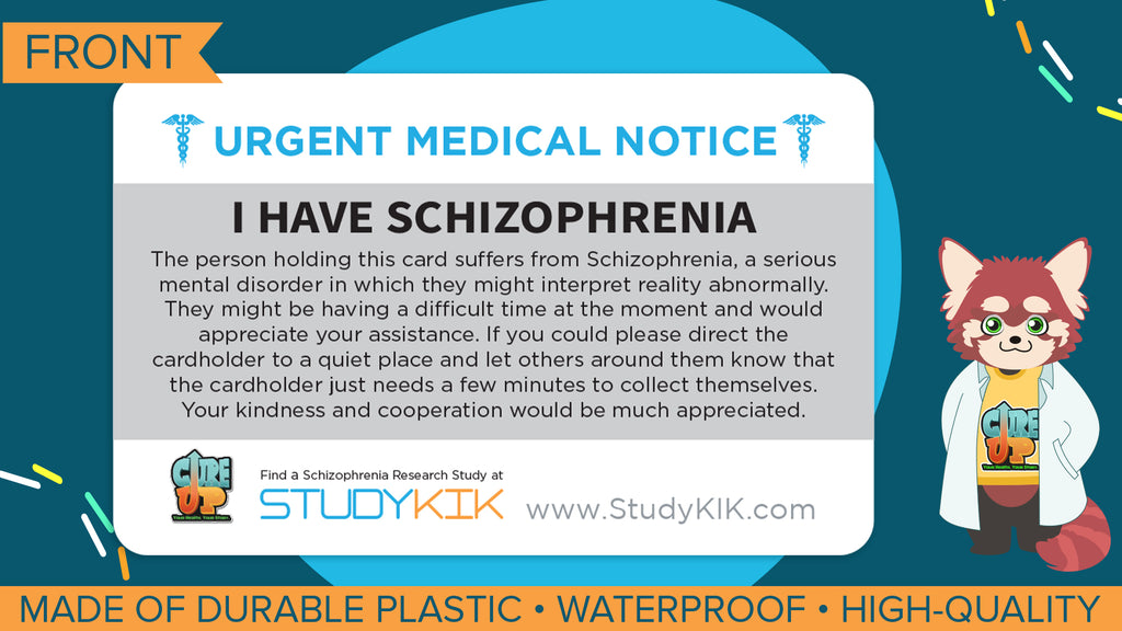 Schizophrenia Assistance Card - 3 Pack