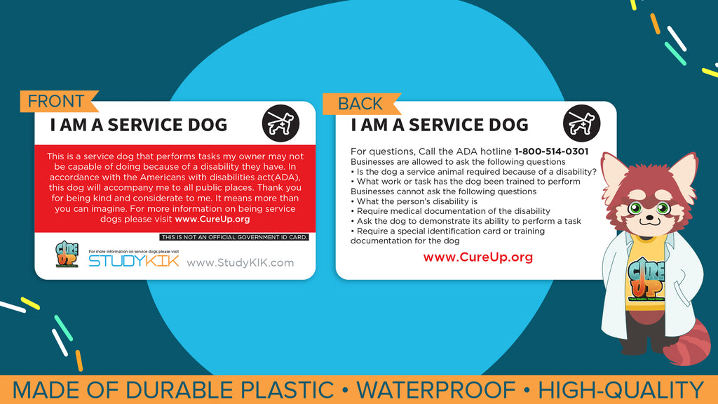 Service Dog Assistance Card - 3 Pack