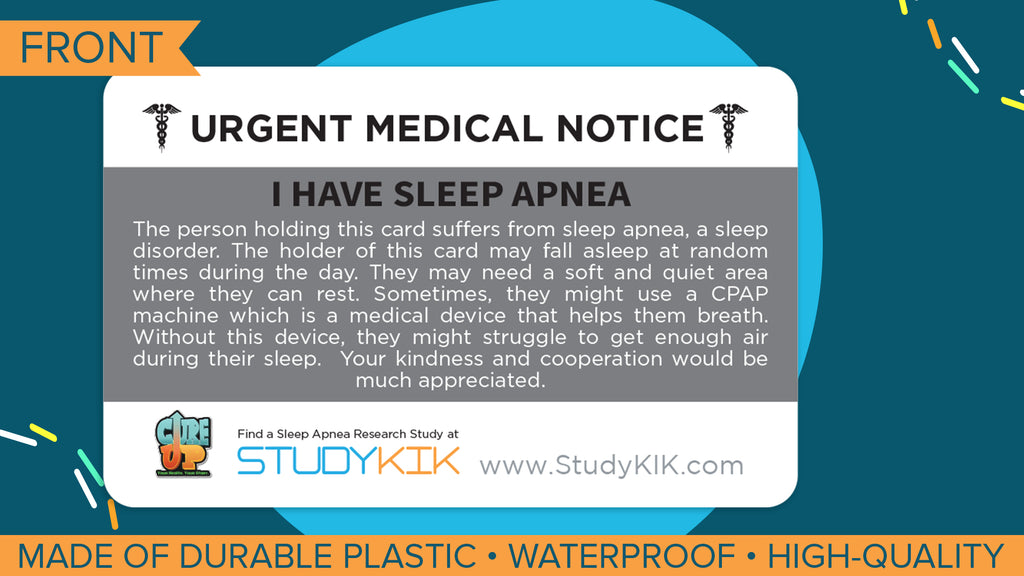 Sleep Apnea Assistance Card - 3 Pack