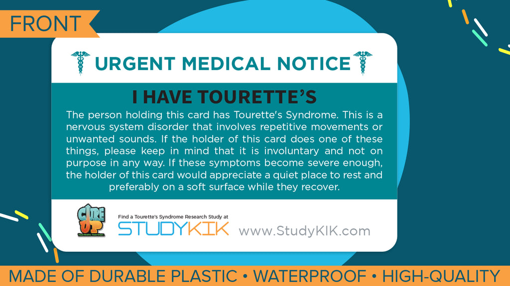Tourette's Assistance Card - 3 Pack