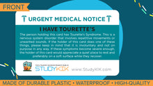 Load image into Gallery viewer, Tourette&#39;s Assistance Card - 3 Pack