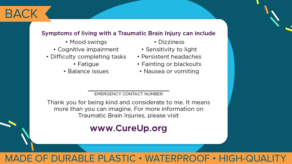 Traumatic Brain Injury Assistance Card -3 Pack