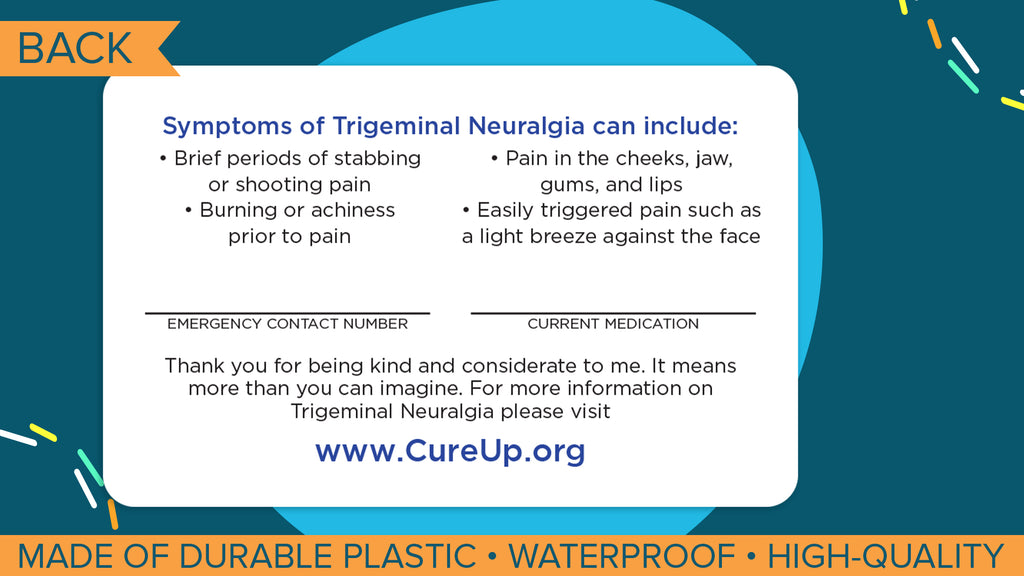 trigeminal neuralgia Assistance Card - 3 Pack