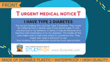 Type 2 Diabetes Assistance Card - 3 Pack