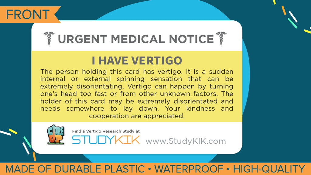Vertigo Assistance Card - 3 Pack