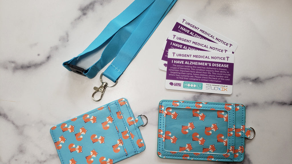 Alzheimer's Disease Assistance Card - 3 pack with Cardholder!