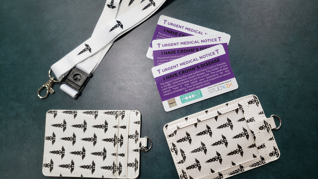Crohn's Disease Assistance Card - 3 pack with Cardholder!