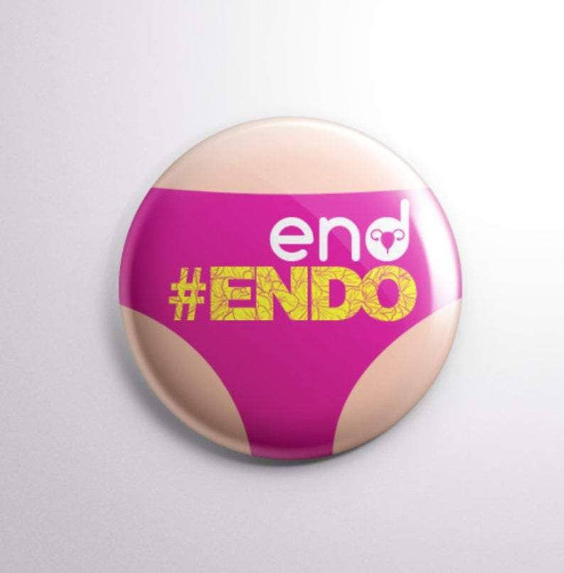 Endometriosis Warrior Button