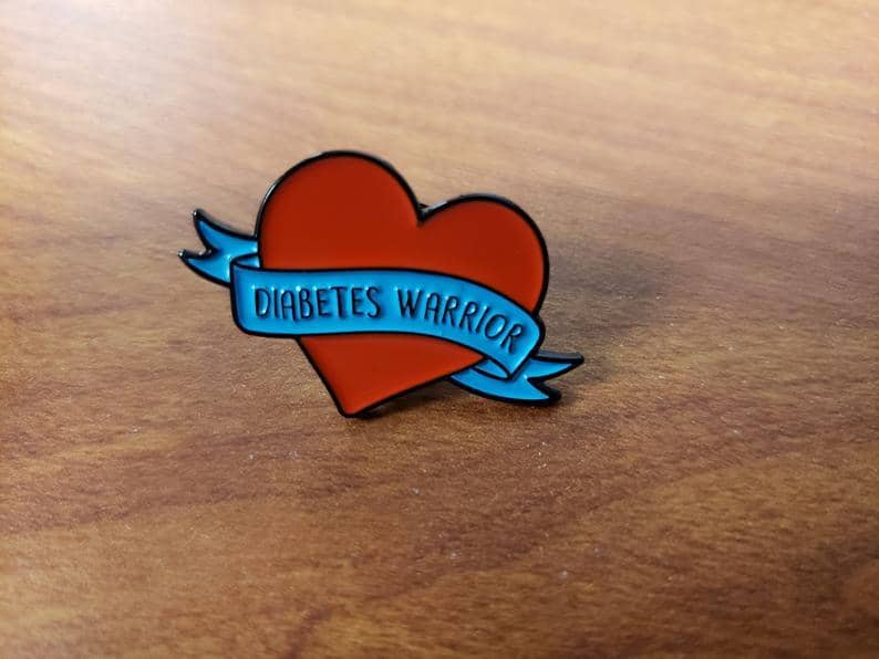 Diabetes Warrior Pin