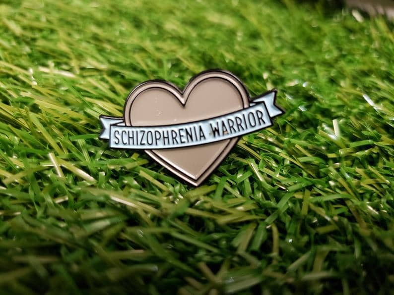 Schizophrenia Warrior Pin