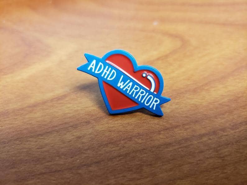 ADHD Warrior Pin