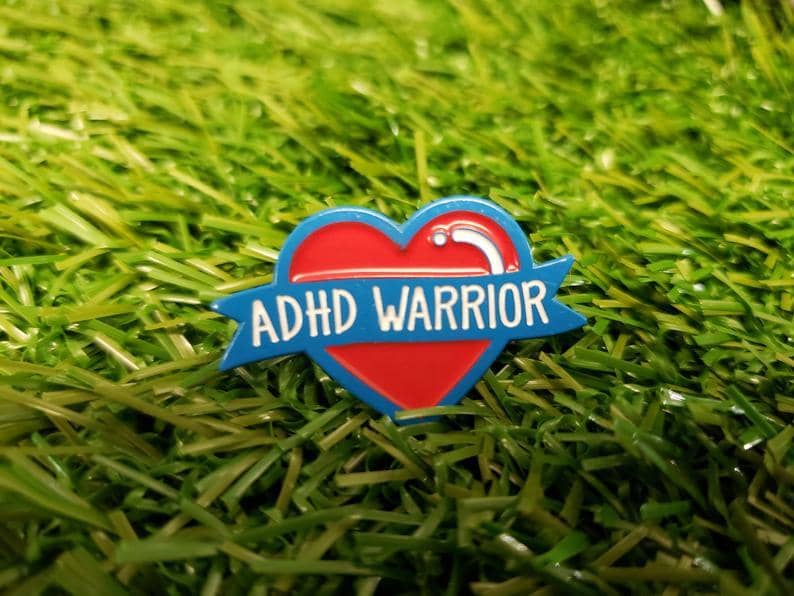ADHD Warrior Pin