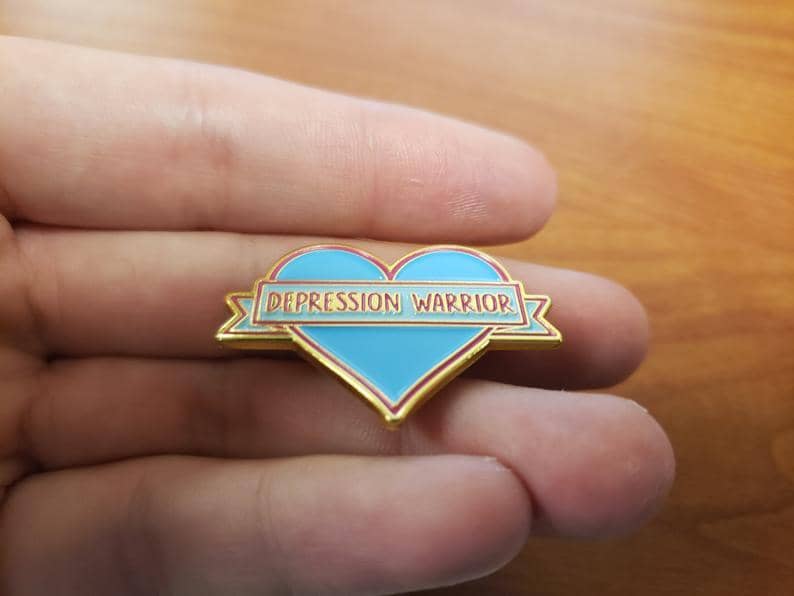 Depression Warrior Pin