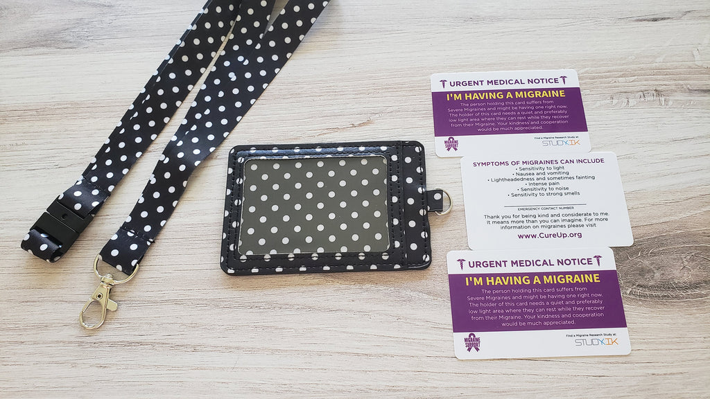Migraine Assistance Card - 3 pack with Cardholder!