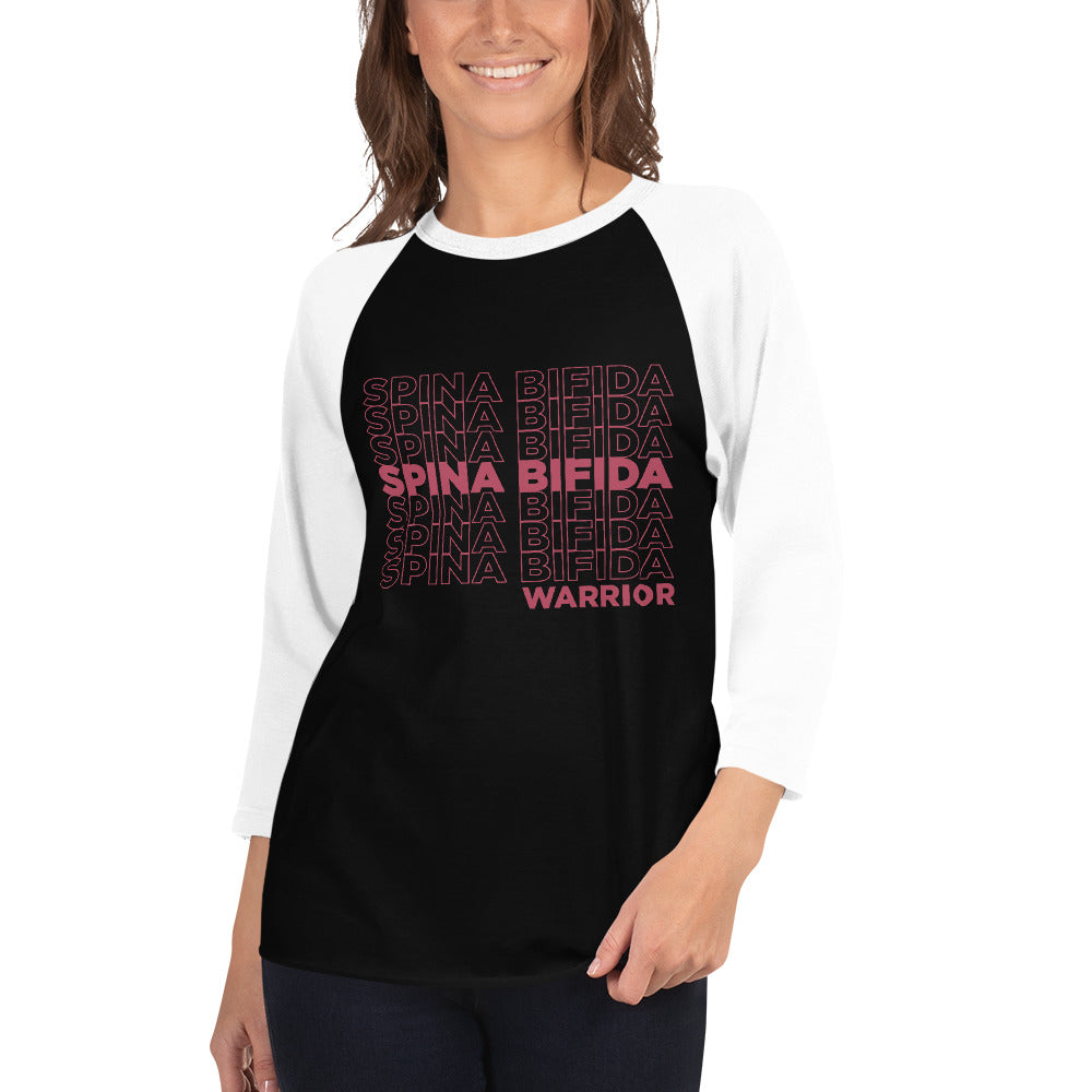 Spina Bifida Repeating 3/4 Shirt