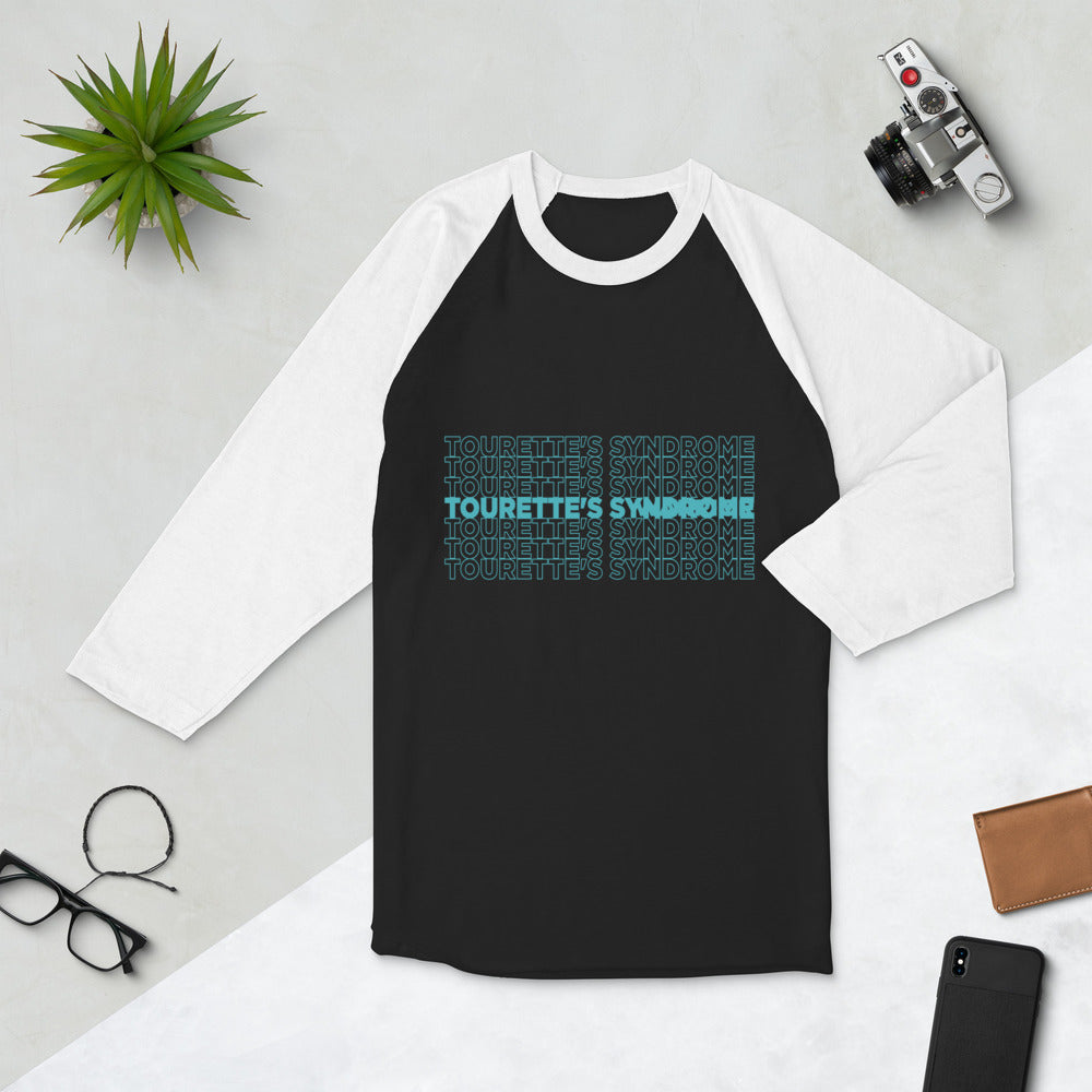 Tourette's Syndrome Repeating 3/4 Shirt