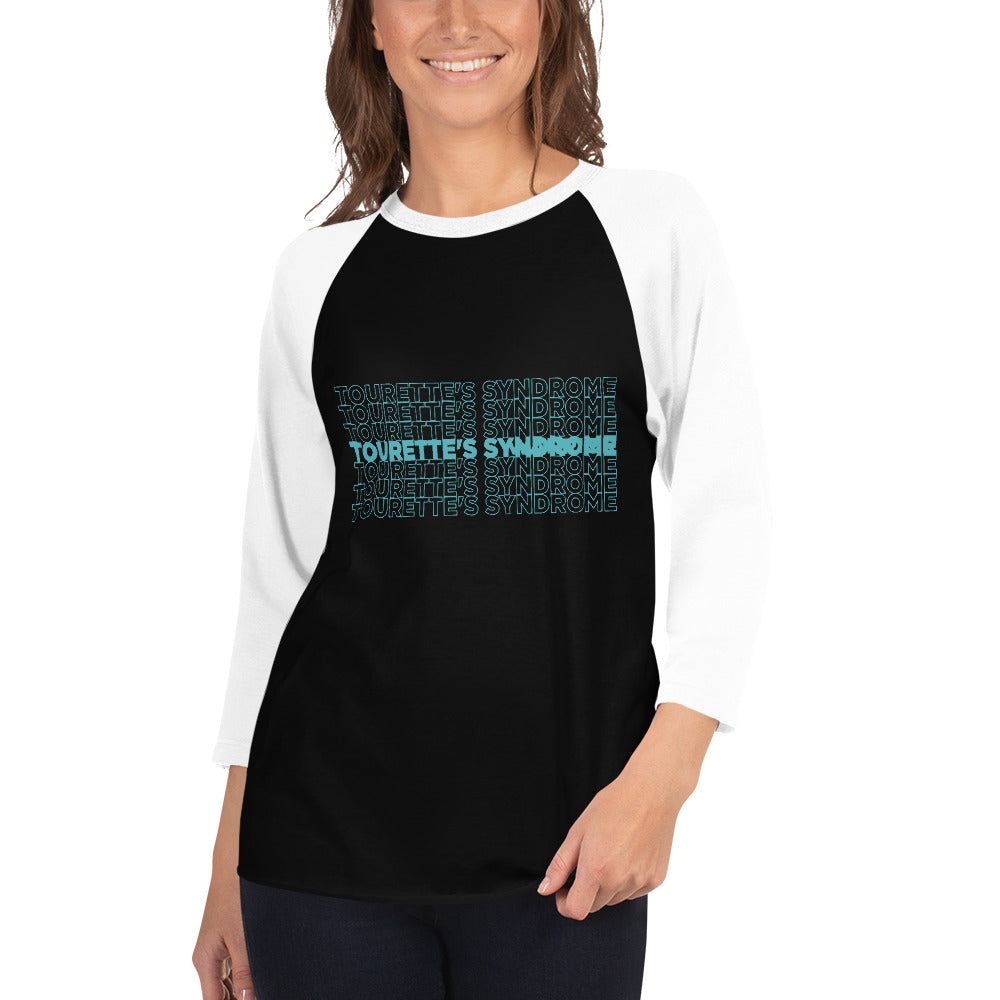 Tourette's Syndrome Repeating 3/4 Shirt