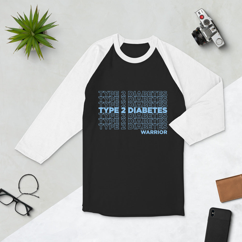 Type 2 Diabetes Repeating 3/4 Shirt